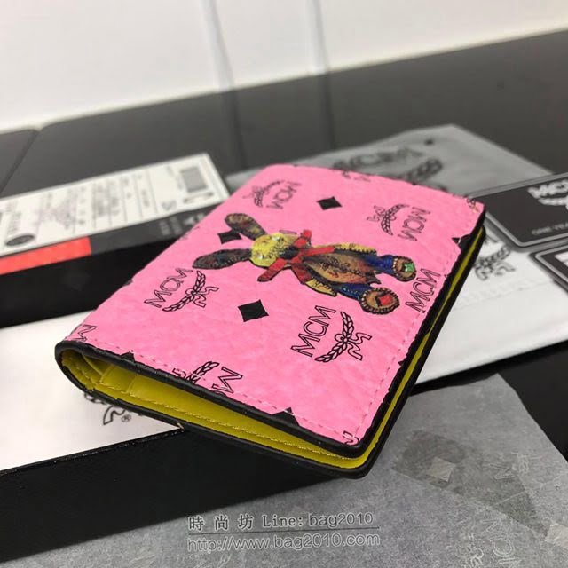 MCM錢包 原單 8014 兔子款兩折錢包 3D絲印圖案 MCM女短錢包 MCM零錢包  mdmc1335